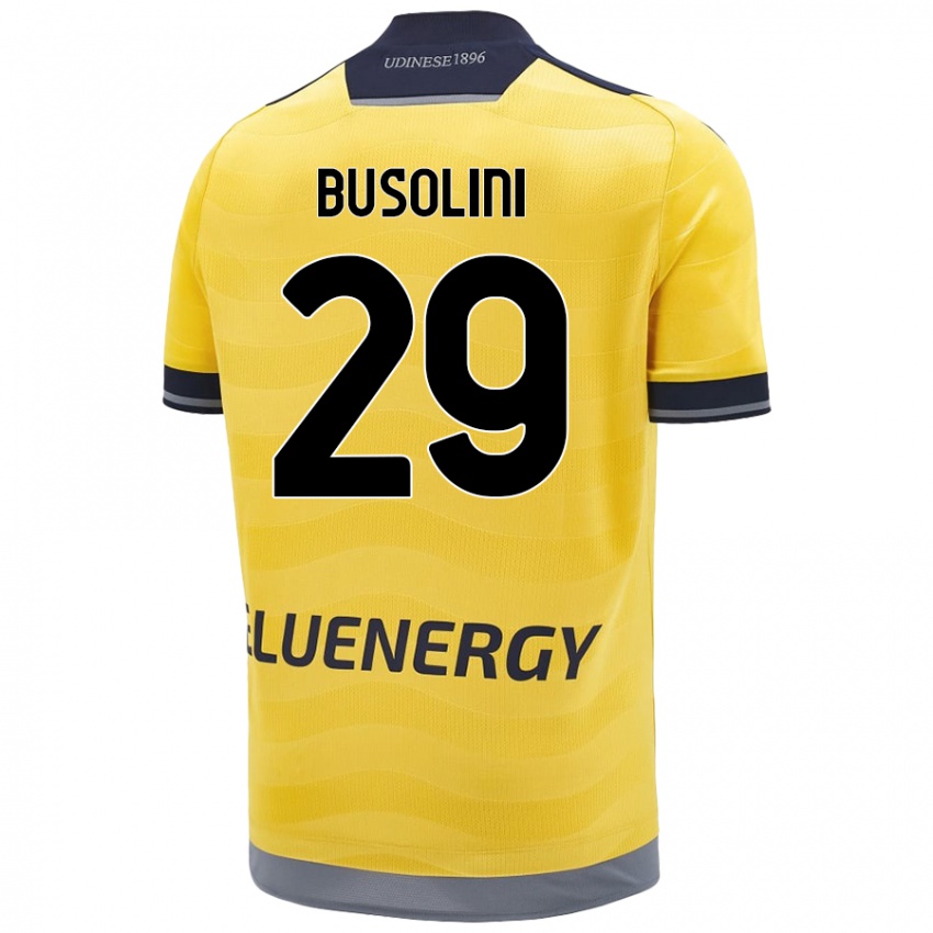 Niño Camiseta Alessandro Busolini #29 Dorado 2ª Equipación 2024/25 La Camisa Chile