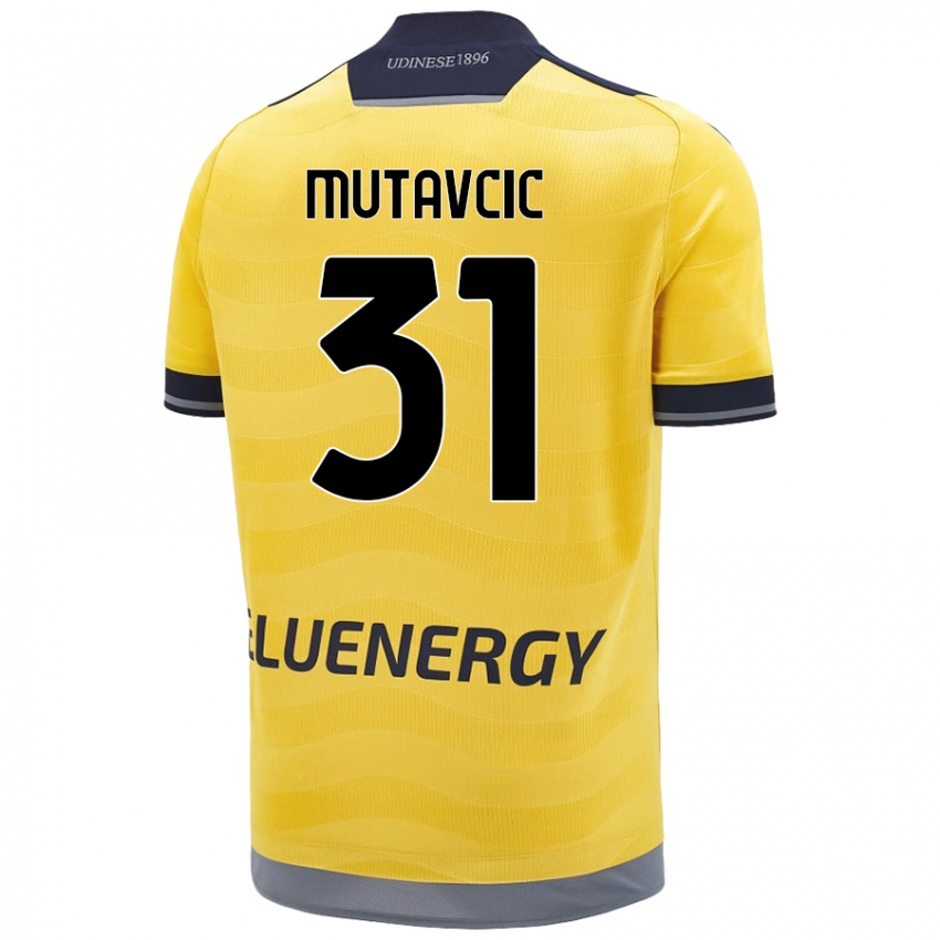 Niño Camiseta Jan Mutavcic #31 Dorado 2ª Equipación 2024/25 La Camisa Chile