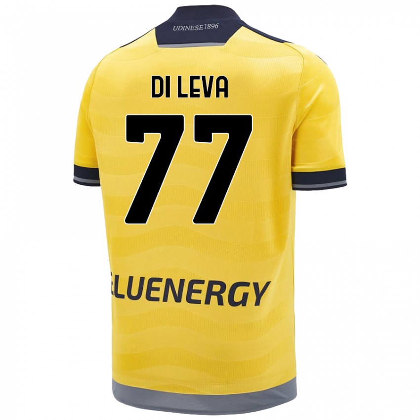 Niño Camiseta Vincenzo Di Leva #77 Dorado 2ª Equipación 2024/25 La Camisa Chile