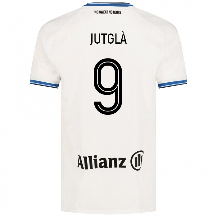 Niño Camiseta Ferran Jutglà #9 Blanco 2ª Equipación 2024/25 La Camisa Chile