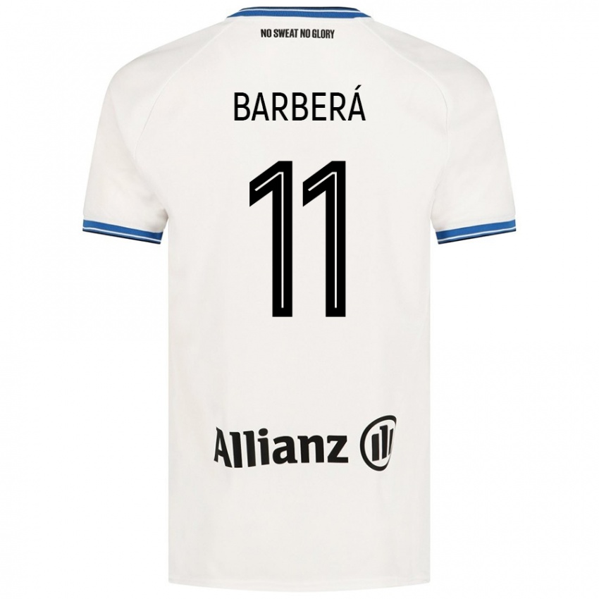 Niño Camiseta Víctor Barberá #11 Blanco 2ª Equipación 2024/25 La Camisa Chile