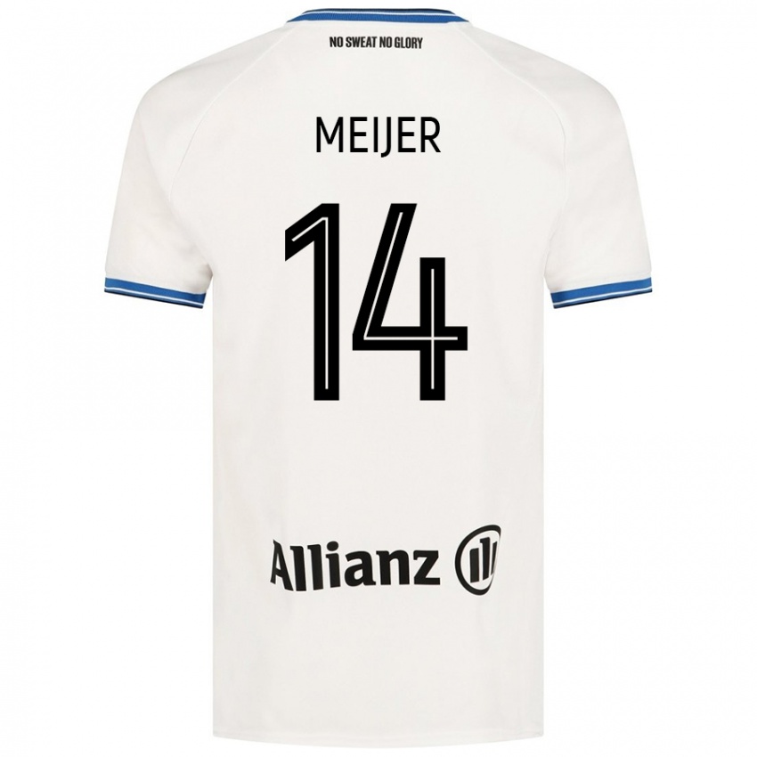 Niño Camiseta Bjorn Meijer #14 Blanco 2ª Equipación 2024/25 La Camisa Chile