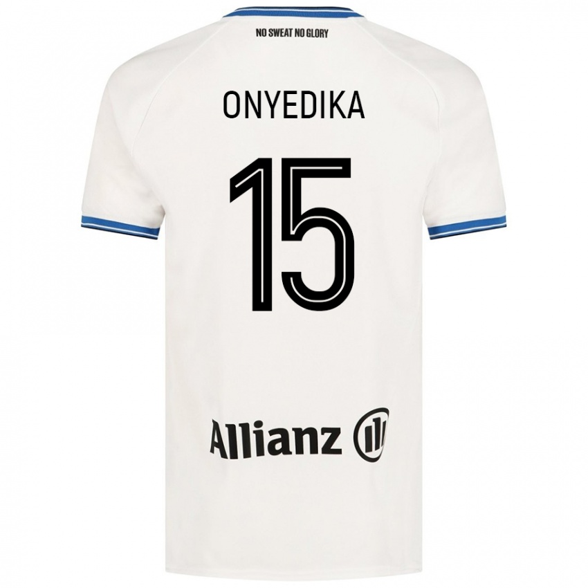 Niño Camiseta Raphael Onyedika #15 Blanco 2ª Equipación 2024/25 La Camisa Chile