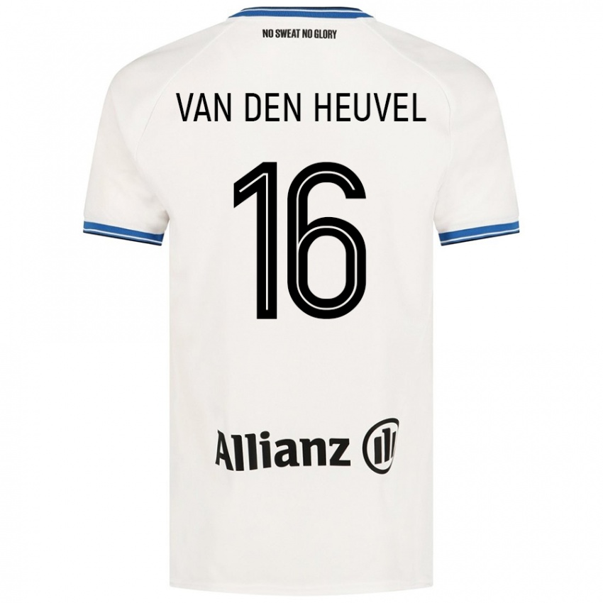 Niño Camiseta Dani Van Den Heuvel #16 Blanco 2ª Equipación 2024/25 La Camisa Chile