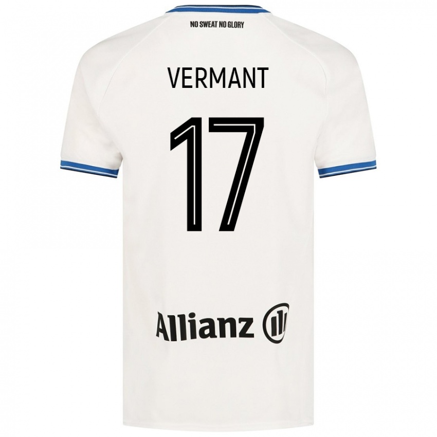 Niño Camiseta Romeo Vermant #17 Blanco 2ª Equipación 2024/25 La Camisa Chile