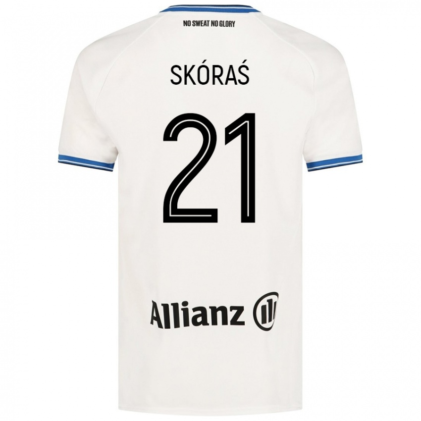 Niño Camiseta Michal Skoras #21 Blanco 2ª Equipación 2024/25 La Camisa Chile