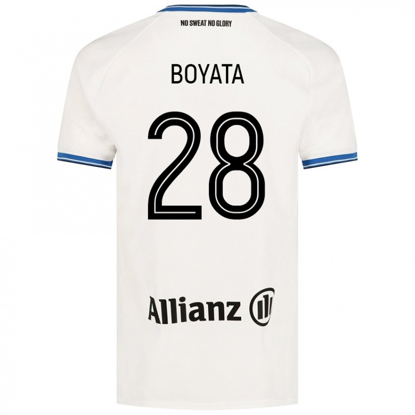 Niño Camiseta Dedryck Boyata #28 Blanco 2ª Equipación 2024/25 La Camisa Chile