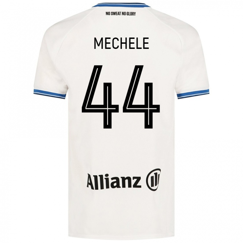 Niño Camiseta Brandon Mechele #44 Blanco 2ª Equipación 2024/25 La Camisa Chile