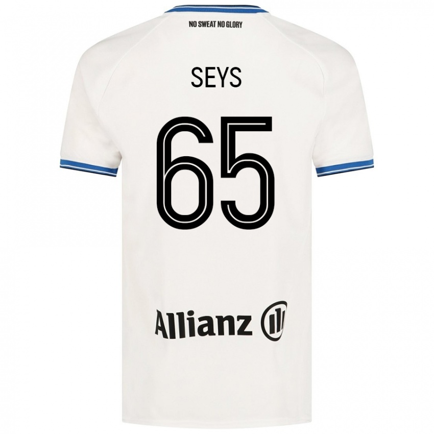 Niño Camiseta Joaquin Seys #65 Blanco 2ª Equipación 2024/25 La Camisa Chile