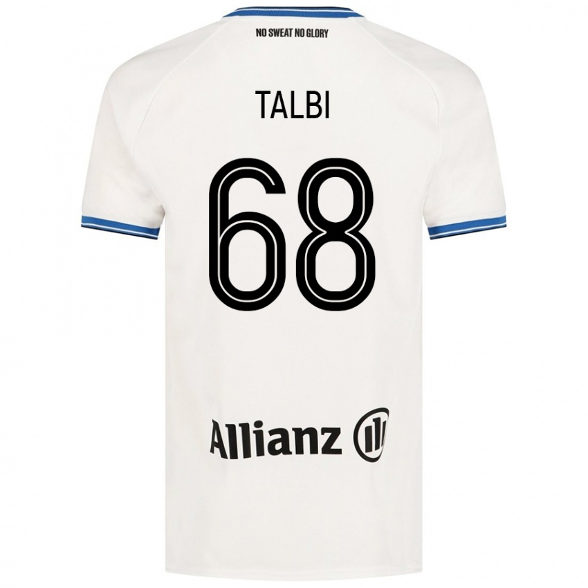 Niño Camiseta Chemsdine Talbi #68 Blanco 2ª Equipación 2024/25 La Camisa Chile