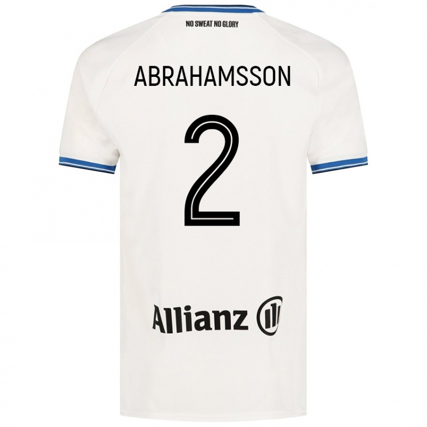 Niño Camiseta Sejde Abrahamsson #2 Blanco 2ª Equipación 2024/25 La Camisa Chile