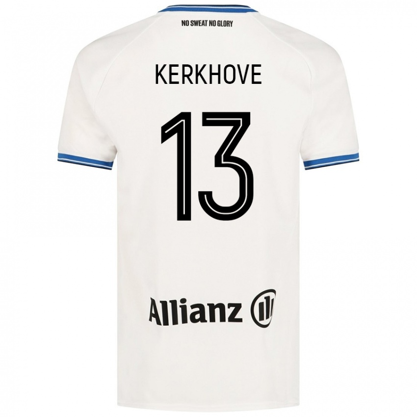 Niño Camiseta Angel Kerkhove #13 Blanco 2ª Equipación 2024/25 La Camisa Chile