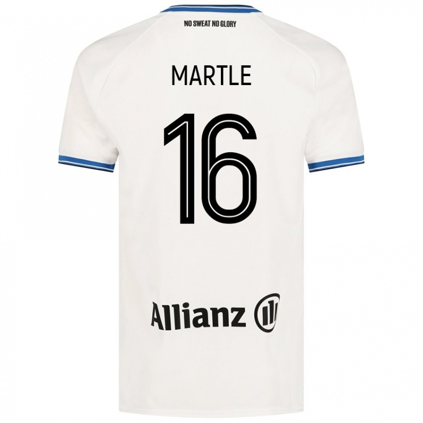 Niño Camiseta Margaux Martlé #16 Blanco 2ª Equipación 2024/25 La Camisa Chile