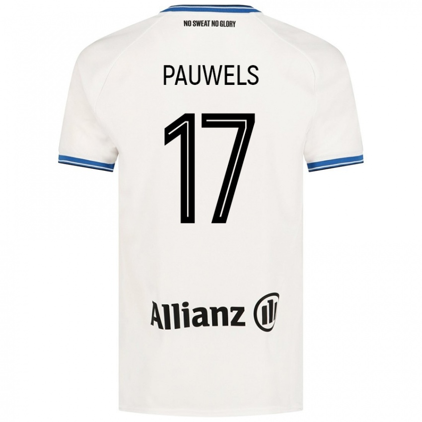 Niño Camiseta Fleur Pauwels #17 Blanco 2ª Equipación 2024/25 La Camisa Chile