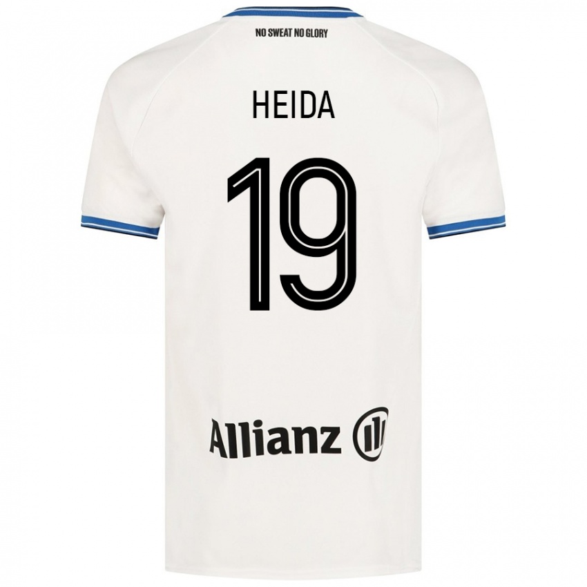 Niño Camiseta Jade Heida #19 Blanco 2ª Equipación 2024/25 La Camisa Chile