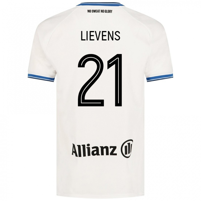 Niño Camiseta Caitlin Lievens #21 Blanco 2ª Equipación 2024/25 La Camisa Chile