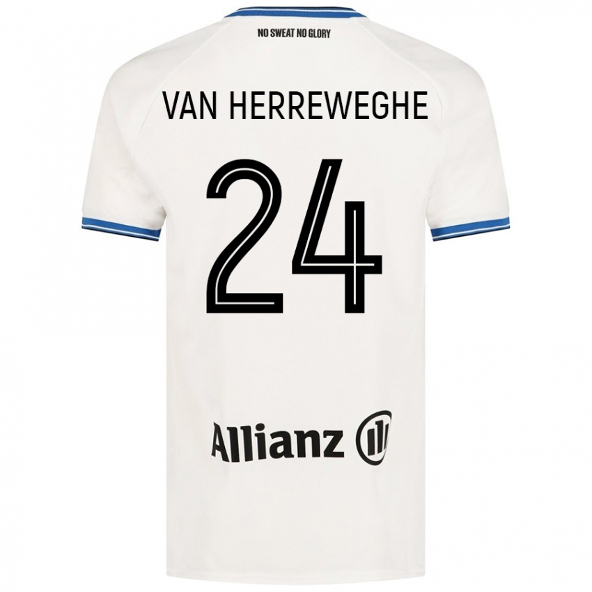 Niño Camiseta Febe Van Herreweghe #24 Blanco 2ª Equipación 2024/25 La Camisa Chile