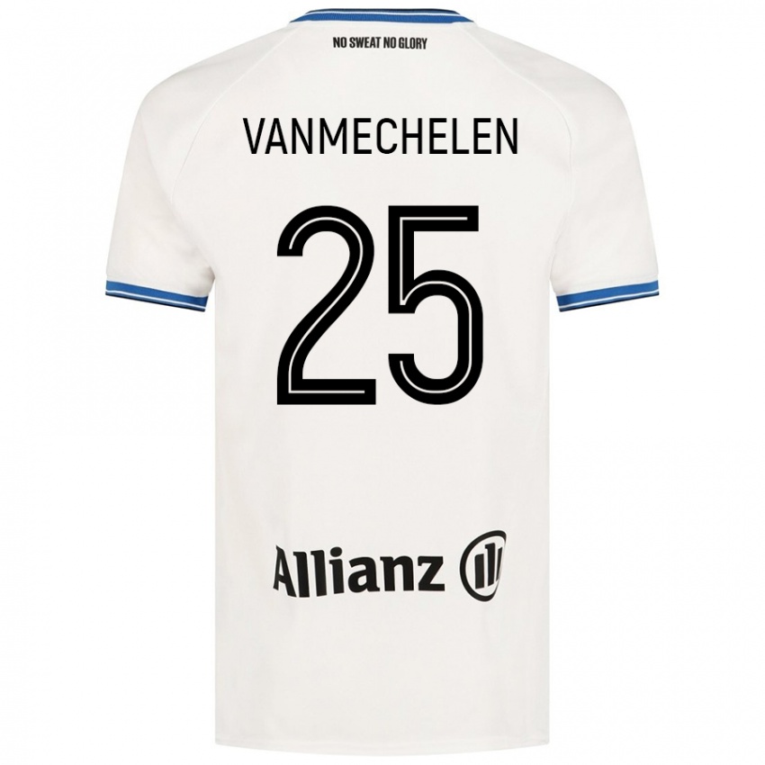 Niño Camiseta Davinia Vanmechelen #25 Blanco 2ª Equipación 2024/25 La Camisa Chile