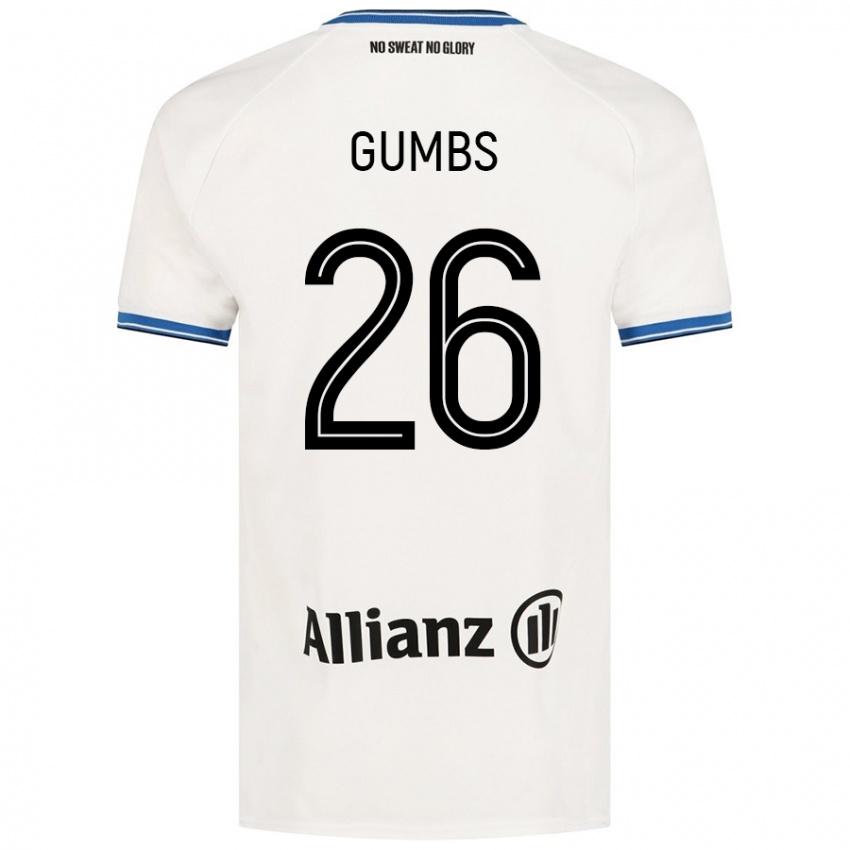 Niño Camiseta Aisse Gumbs #26 Blanco 2ª Equipación 2024/25 La Camisa Chile