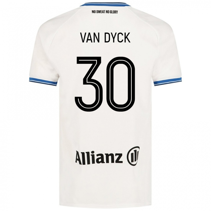 Niño Camiseta Nell Van Dyck #30 Blanco 2ª Equipación 2024/25 La Camisa Chile