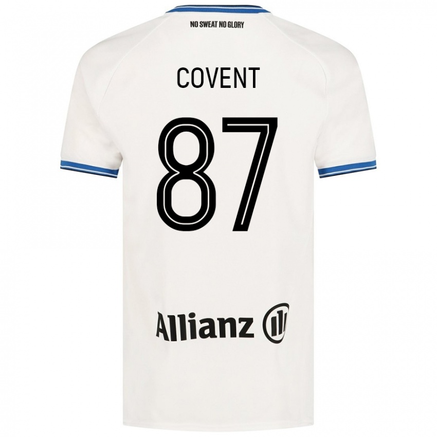 Niño Camiseta Jorijn Covent #87 Blanco 2ª Equipación 2024/25 La Camisa Chile