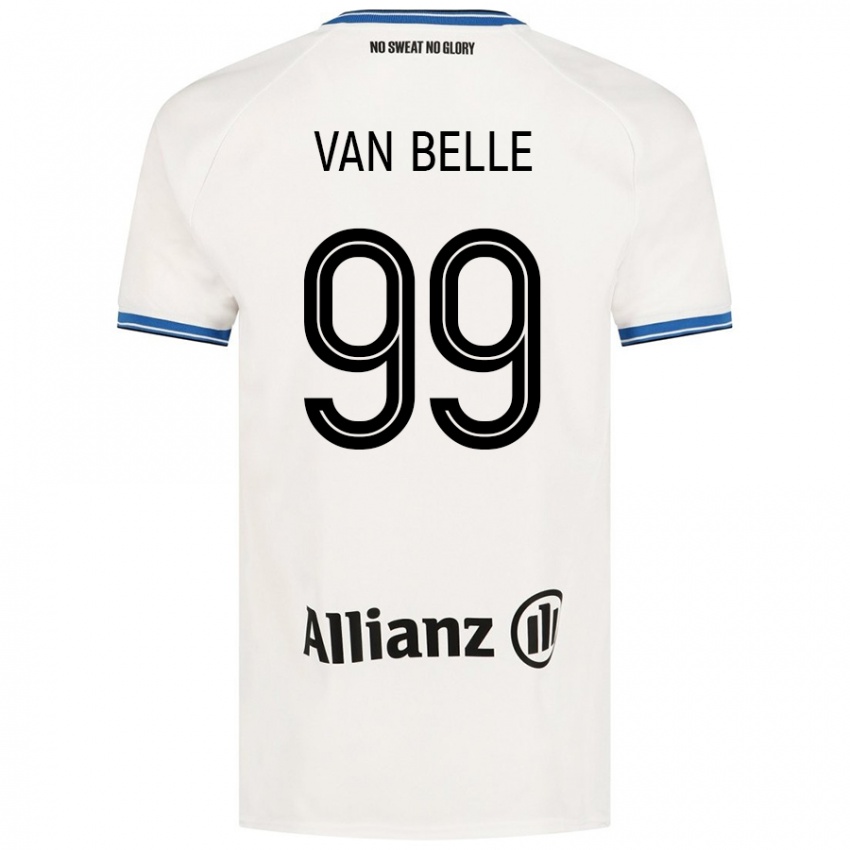 Niño Camiseta Lyndsey Van Belle #99 Blanco 2ª Equipación 2024/25 La Camisa Chile