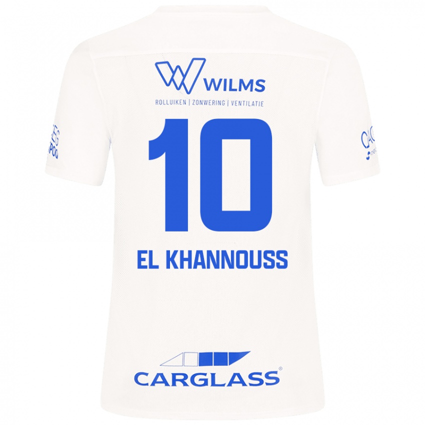 Niño Camiseta Bilal El Khannouss #10 Blanco 2ª Equipación 2024/25 La Camisa Chile