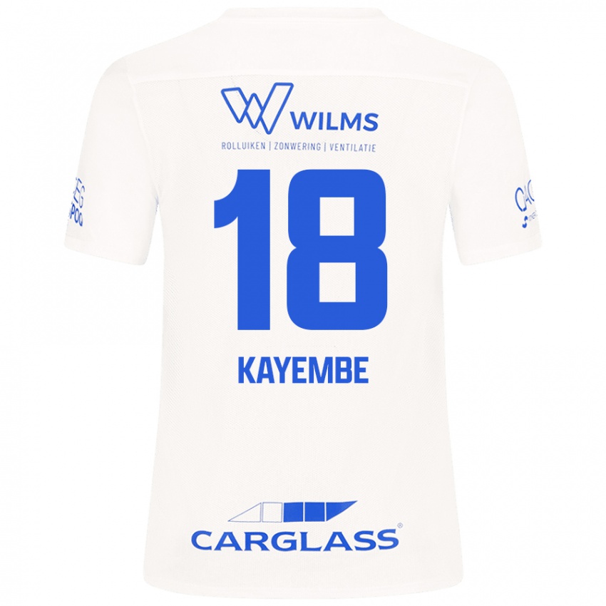 Niño Camiseta Joris Kayembe #18 Blanco 2ª Equipación 2024/25 La Camisa Chile