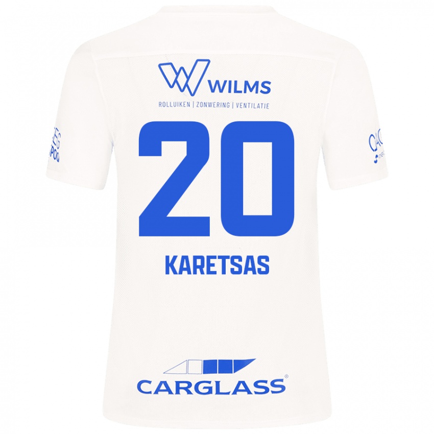 Niño Camiseta Konstantinos Karetsas #20 Blanco 2ª Equipación 2024/25 La Camisa Chile