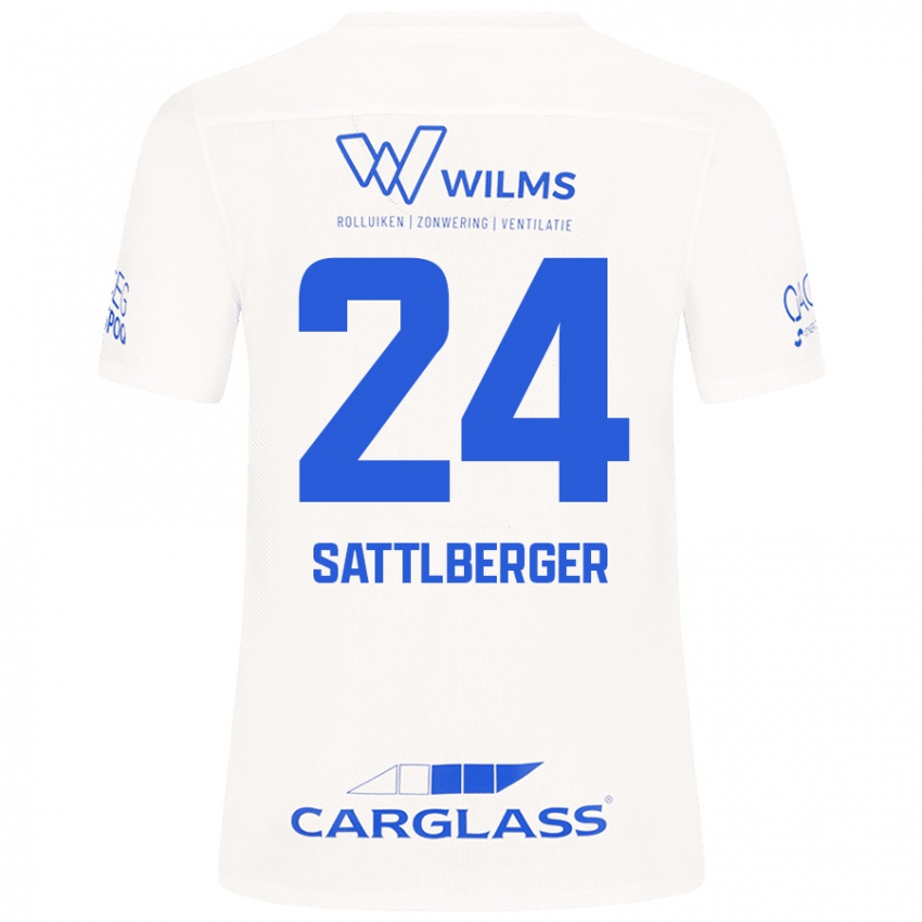 Niño Camiseta Nikolas Sattlberger #24 Blanco 2ª Equipación 2024/25 La Camisa Chile