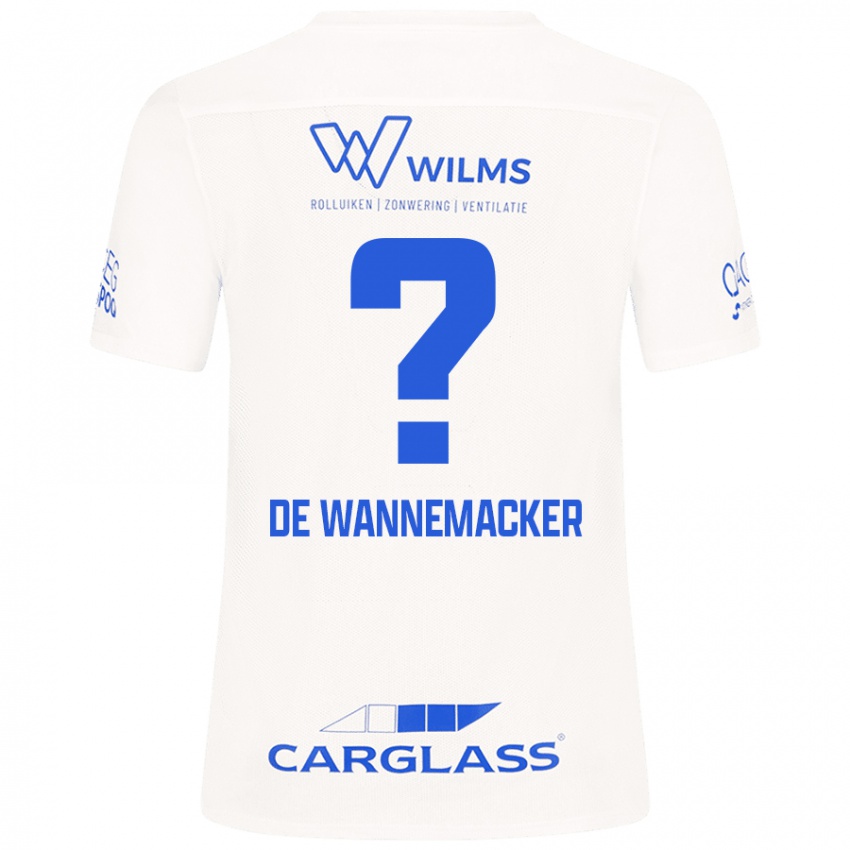 Niño Camiseta August De Wannemacker #0 Blanco 2ª Equipación 2024/25 La Camisa Chile