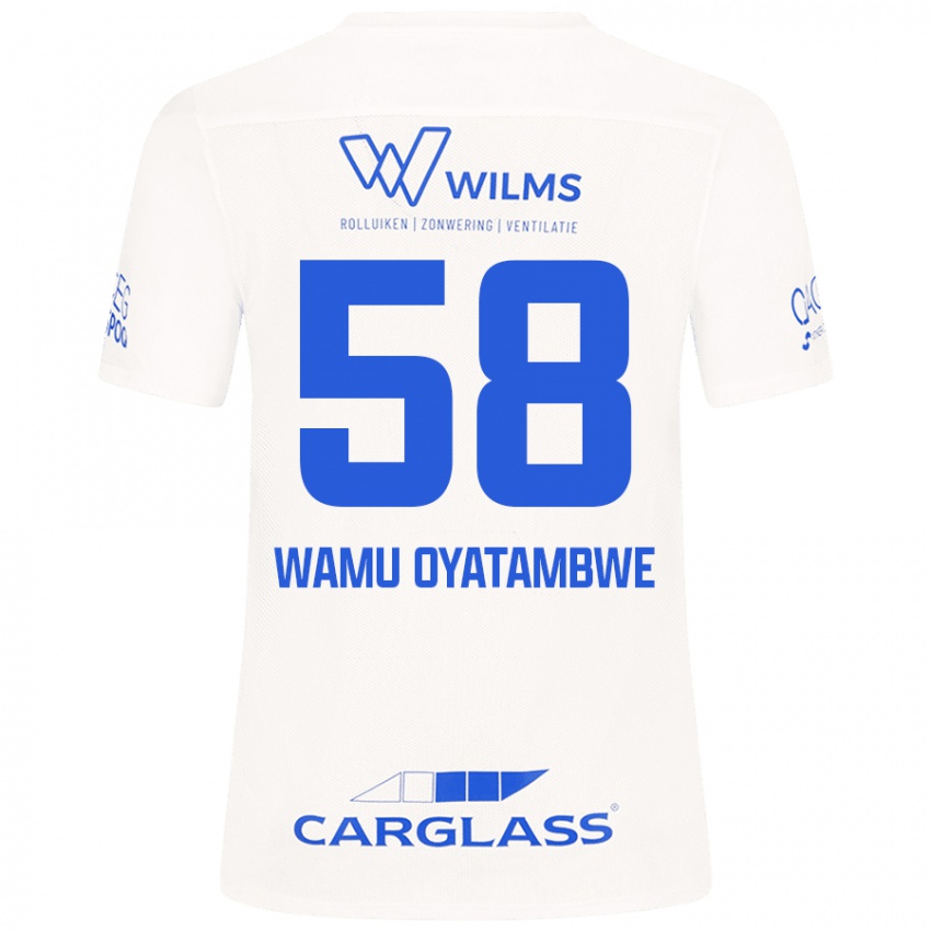 Niño Camiseta Matthias Wamu Oyatambwe #58 Blanco 2ª Equipación 2024/25 La Camisa Chile