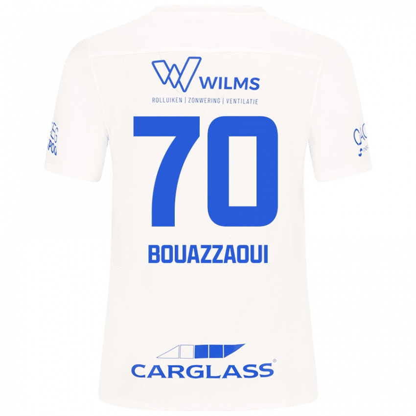 Niño Camiseta Ilyas Bouazzaoui #70 Blanco 2ª Equipación 2024/25 La Camisa Chile