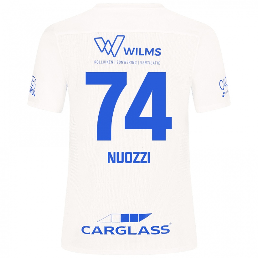 Niño Camiseta Cédric Nuozzi #74 Blanco 2ª Equipación 2024/25 La Camisa Chile