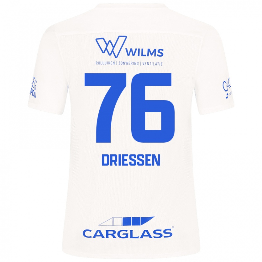 Niño Camiseta Jelle Driessen #76 Blanco 2ª Equipación 2024/25 La Camisa Chile