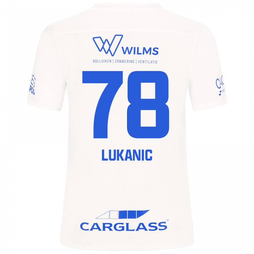 Niño Camiseta Luka Lukanic #78 Blanco 2ª Equipación 2024/25 La Camisa Chile