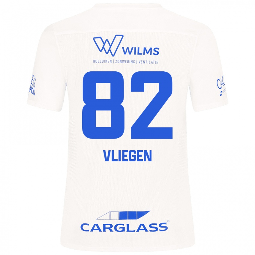 Niño Camiseta Olivier Vliegen #82 Blanco 2ª Equipación 2024/25 La Camisa Chile