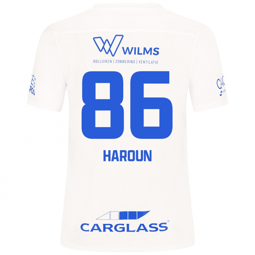 Niño Camiseta Kenan Haroun #86 Blanco 2ª Equipación 2024/25 La Camisa Chile