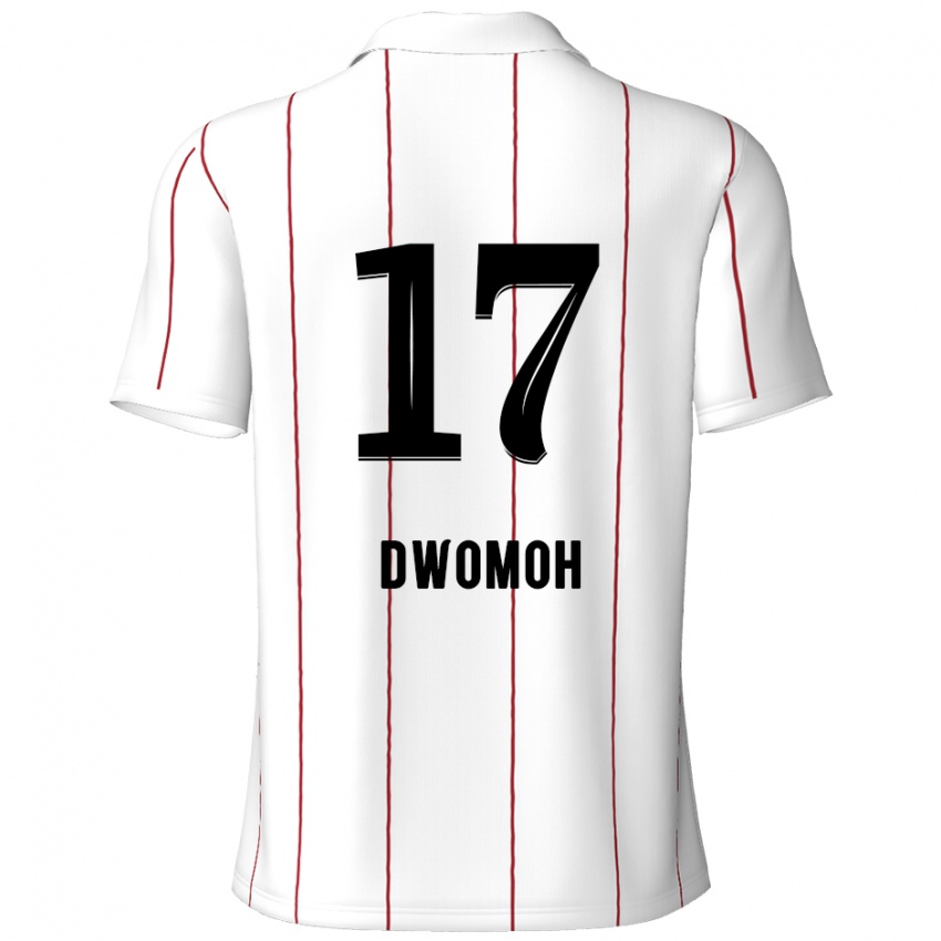 Niño Camiseta Pierre Dwomoh #17 Blanco Negro 2ª Equipación 2024/25 La Camisa Chile