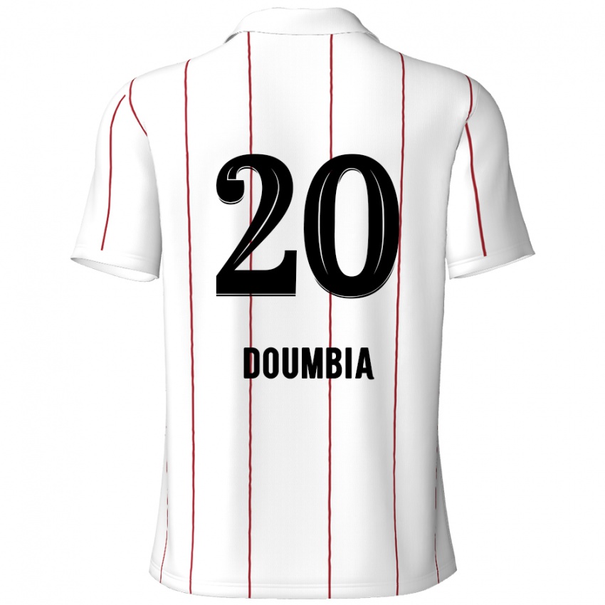 Niño Camiseta Mahamadou Doumbia #20 Blanco Negro 2ª Equipación 2024/25 La Camisa Chile