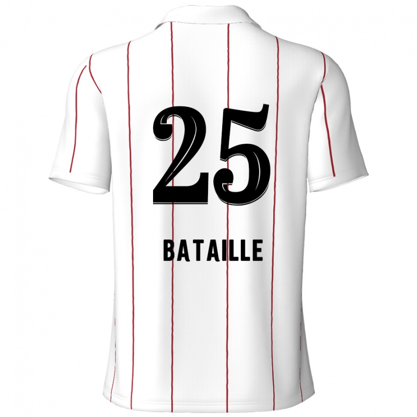 Niño Camiseta Jelle Bataille #25 Blanco Negro 2ª Equipación 2024/25 La Camisa Chile