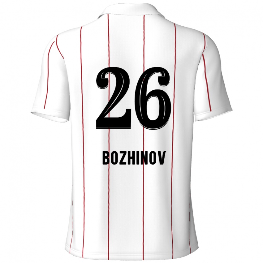 Niño Camiseta Rosen Bozhinov #26 Blanco Negro 2ª Equipación 2024/25 La Camisa Chile