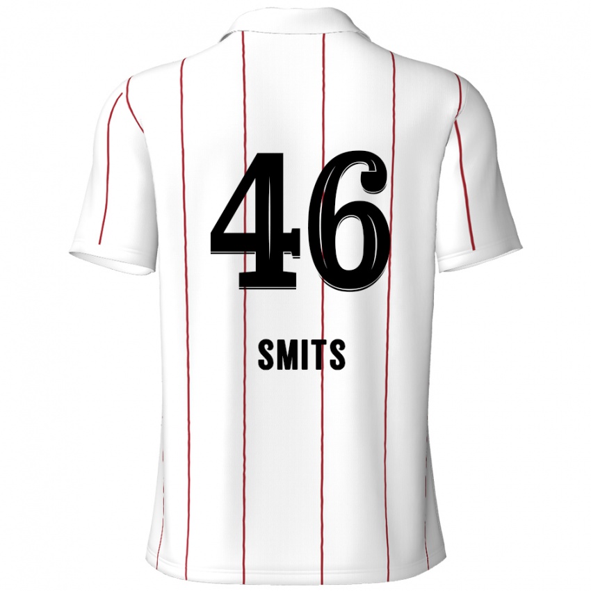 Niño Camiseta Milan Smits #46 Blanco Negro 2ª Equipación 2024/25 La Camisa Chile