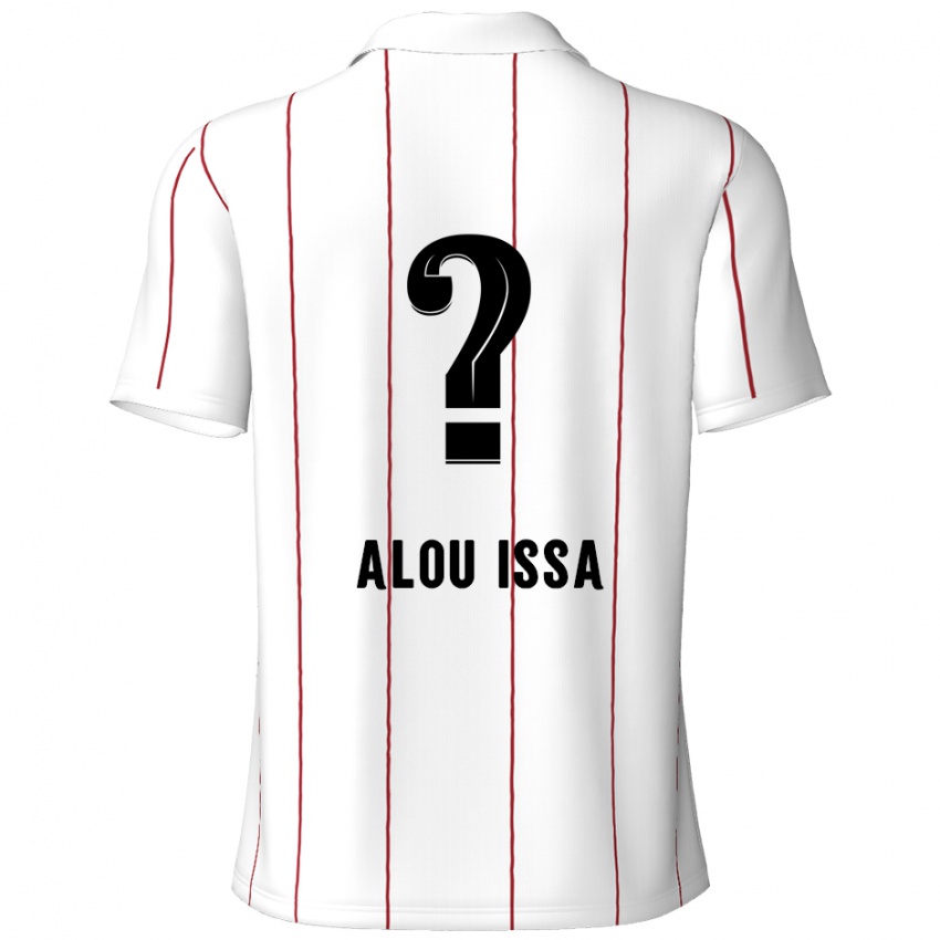 Niño Camiseta Benjamin Alou Issa #0 Blanco Negro 2ª Equipación 2024/25 La Camisa Chile