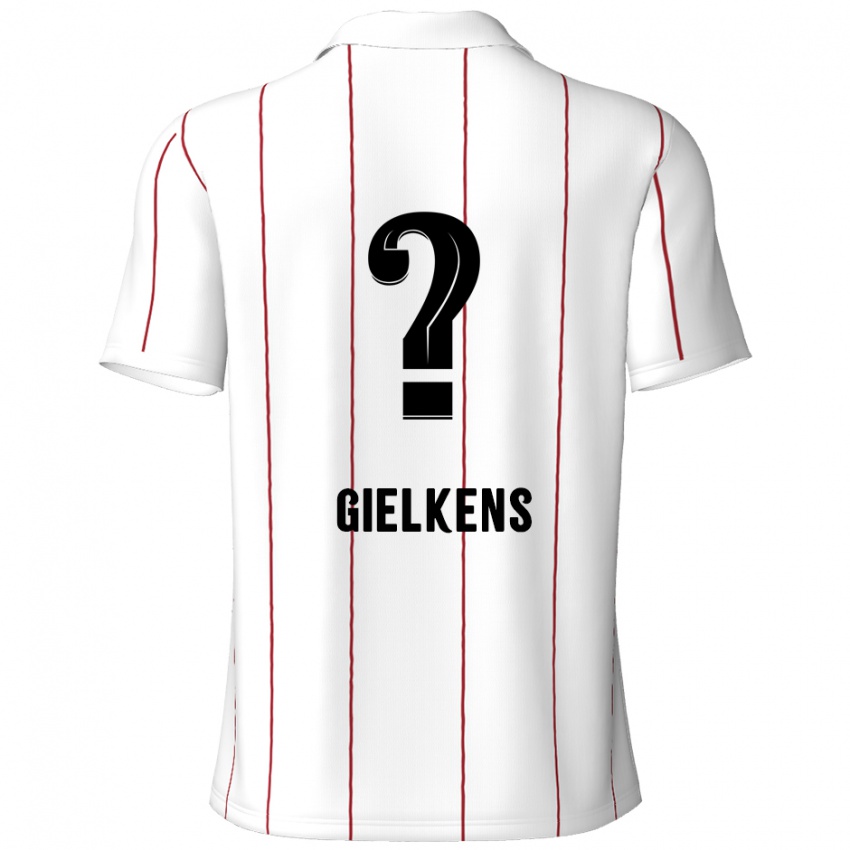 Niño Camiseta Mathijs Gielkens #0 Blanco Negro 2ª Equipación 2024/25 La Camisa Chile