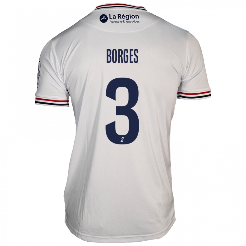 Niño Camiseta Neto Borges #3 Blanco 2ª Equipación 2024/25 La Camisa Chile