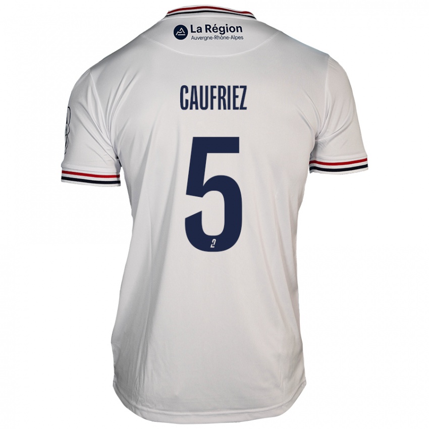 Niño Camiseta Maximiliano Caufriez #5 Blanco 2ª Equipación 2024/25 La Camisa Chile