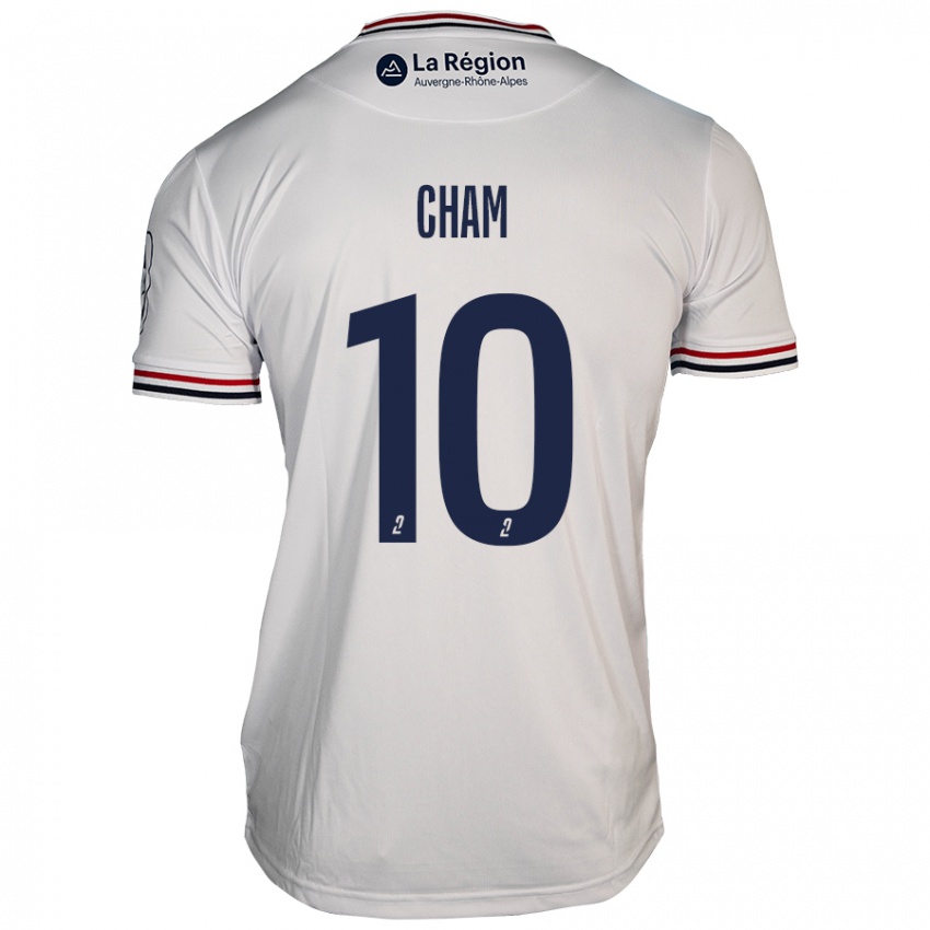 Niño Camiseta Muhammed Cham #10 Blanco 2ª Equipación 2024/25 La Camisa Chile