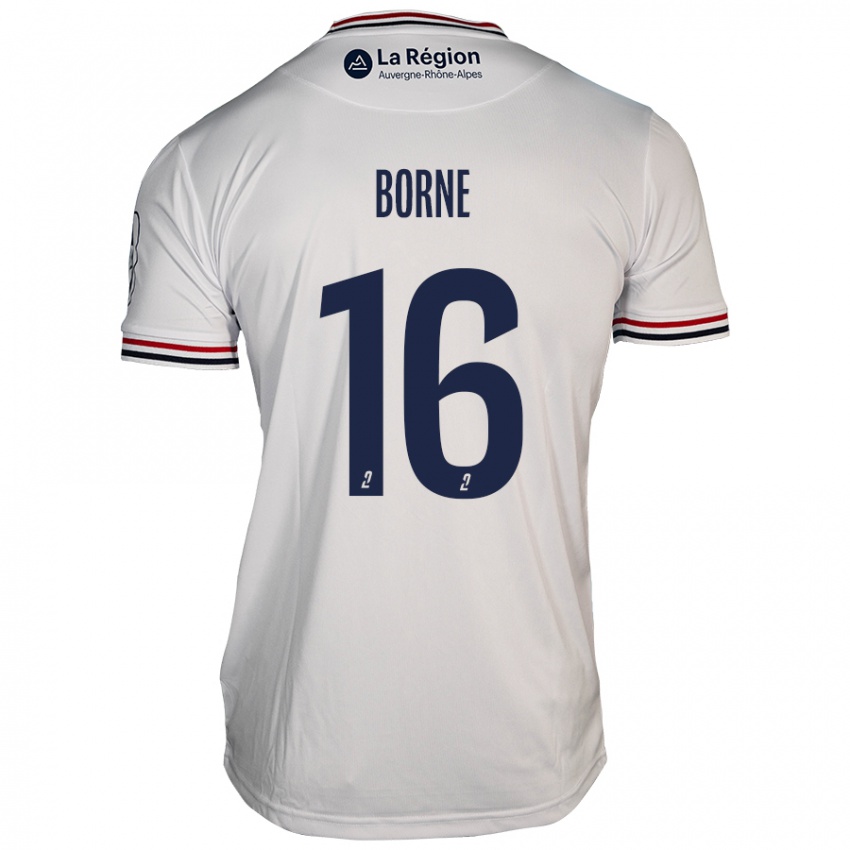 Niño Camiseta Théo Borne #16 Blanco 2ª Equipación 2024/25 La Camisa Chile