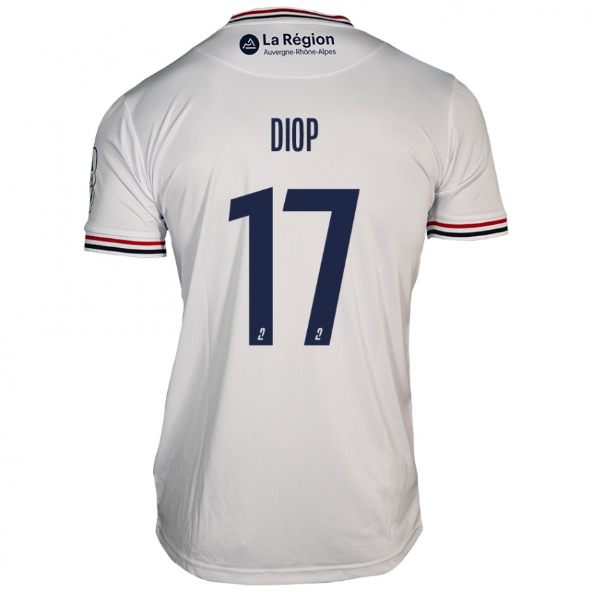 Niño Camiseta Ousmane Diop #17 Blanco 2ª Equipación 2024/25 La Camisa Chile